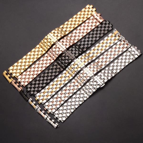 Stainless Steel WatchBand Men's Bracelet for Watches Ladies Wristwatches Butterfly Buckle 18 20 22mm Watch Strap