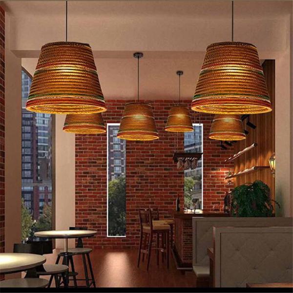 CountrySide ribbon cotton pendant light For Kitchen Bedroom Coffee Shop Lighting Fixtures (WH-WP-13)