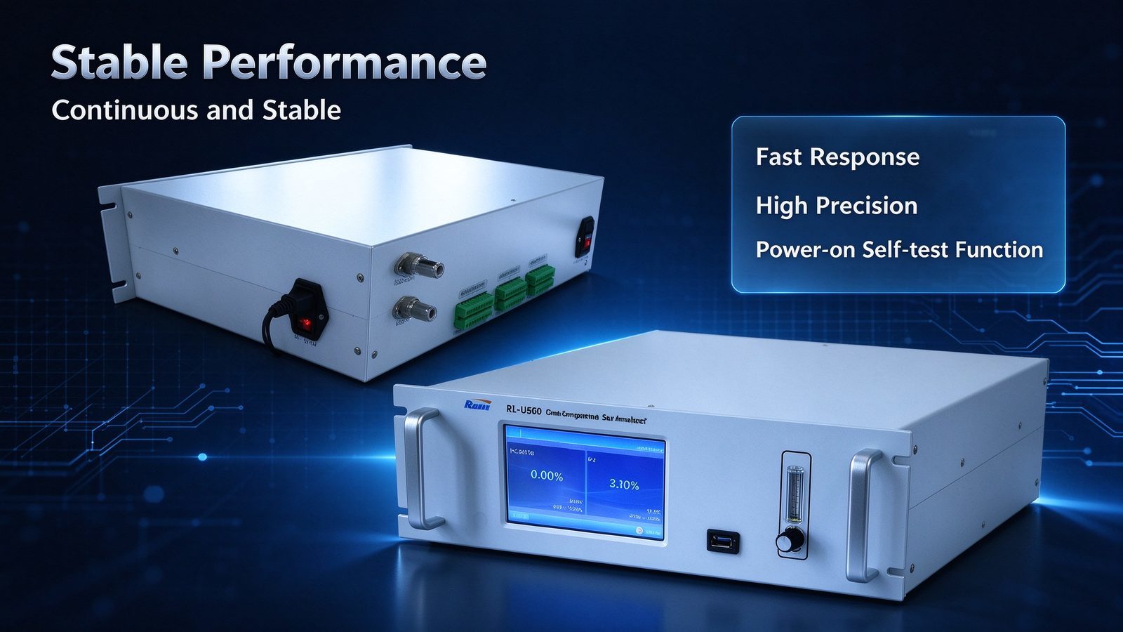 Online Multi Gas Analyzer Metal Construction O2 CO CO2 CH4 H2 H2S NH3 DP CnHm