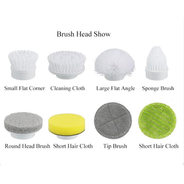 White Plastic Electric Cleaning Brush Set Top Selling Spin Scrubber for Deep Cleaning
