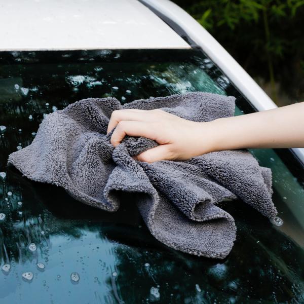 Toalha de microfibra de 40*40 cm de espessura multi-ultra absorvente de secagem rápida sem bordas para veículos