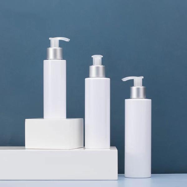 Customizable Aluminum Pump Plastic Shampoo Bottle White Body Wash 500ml