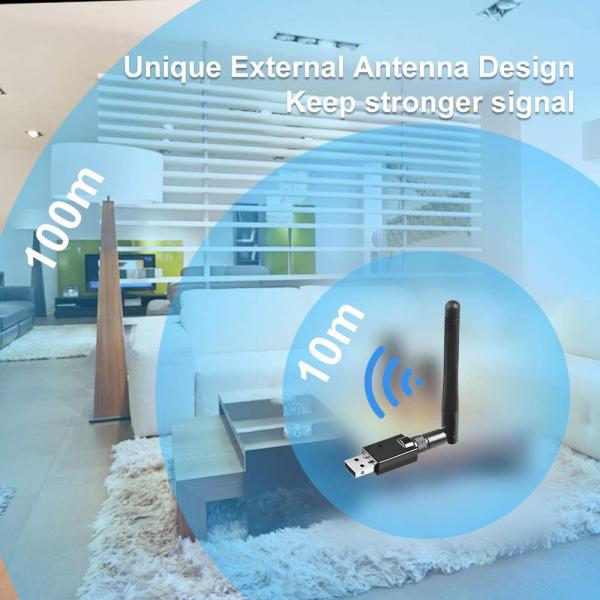донгл USB 150Mbps беспроводной Bluetooth 5,0 с антенной 2dBi