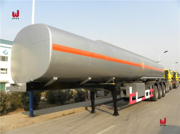 Heavy 3 Axles Crude Oil Tanker Trailers 60000L Oil Tanker Truck
