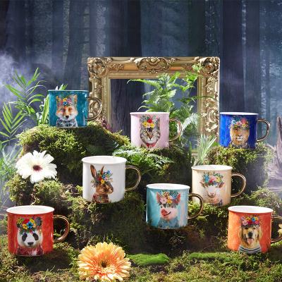 Custom Gold Handle Mug Ceramic Mug Set of 1 Microwave and Dishwasher Safe