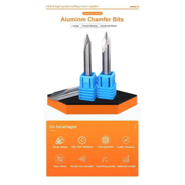 2/3/4 пятен карбида каннелюры скашивает торцевую фрезу на алюминиевая сталь 30/45/60/90/120 покрытых градусов