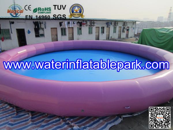 Purple Above Ground Inflatable Swimming Pool Toys 0.9mm PVC Tarpaulin