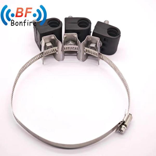 Customized 5-7mm 13-14mm Three Holes Hook Type Feeder Clamps Self Locking Cable Clamp