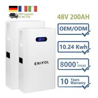 5kwh 10kwh 48V batterie solaire Lifepo4 100ah 200ah batterie au lithium montée sur mur