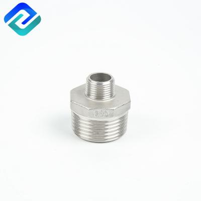 NPT Thread End Reducing WCB BSP SS Pipe Fittings Stainless Steel Hex Nipples