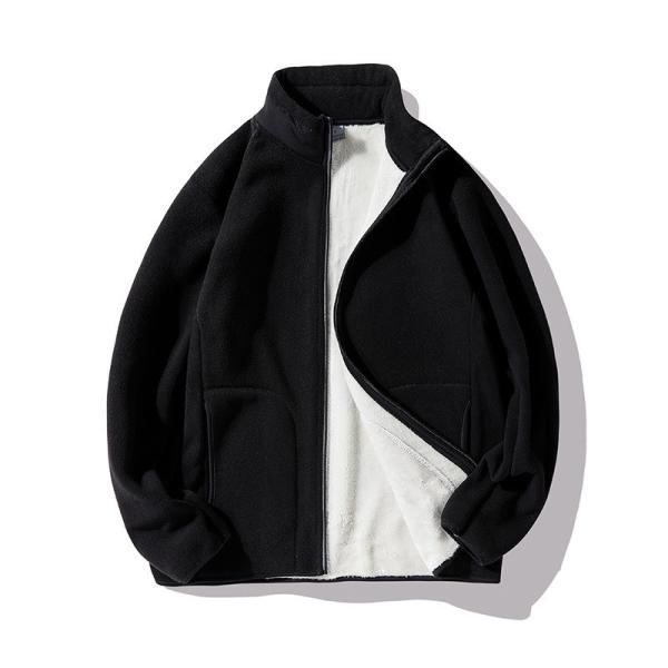 Stay Warm and Comfortable with Our Customizable Thick Berber Fleece Men's Jacket