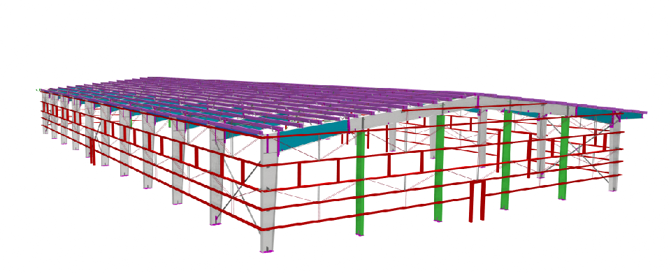 Heavy Load Bearing Prefabricated Steel Warehouse For Raw Material Stock Storage