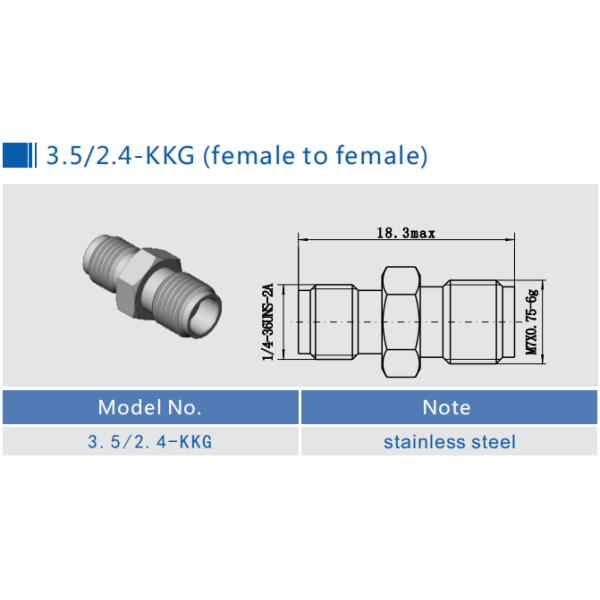 Passivated Stainless 1.85 to CSMP Male Adapter