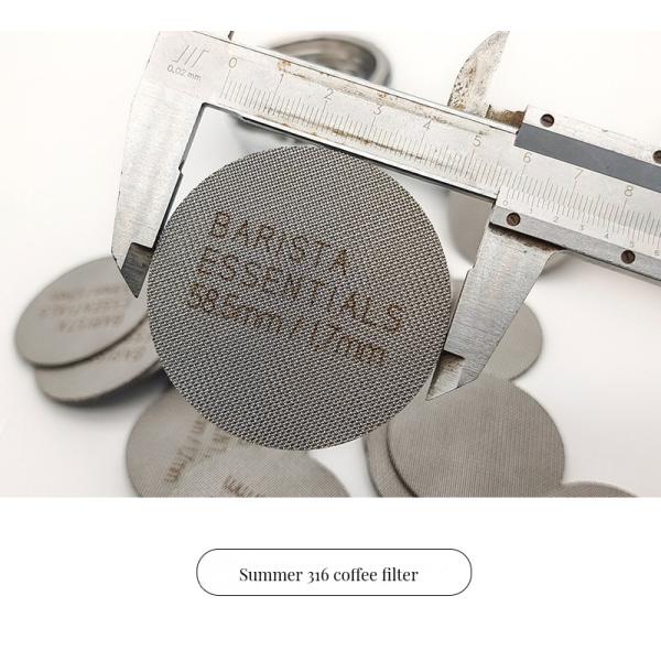 Taille personnalisée Filtre à café en acier inoxydable Taille 58 mm Maillage Surface de thé Le lait stocké
