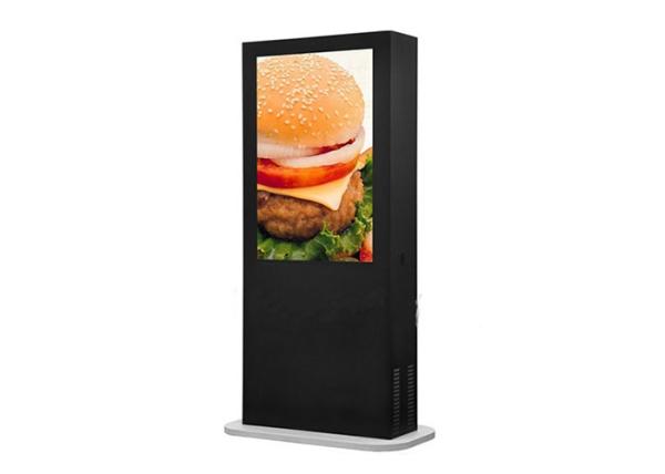 Floor Standing Lcd Advertising Player , Waterproof Vertical Digital Signage Screens