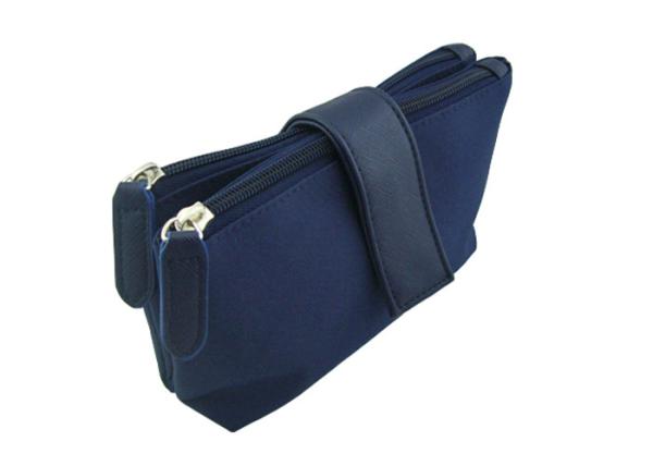 Portable Big Room Small Travel Organizer Bags With Zipper Pouch Dark Blue Color