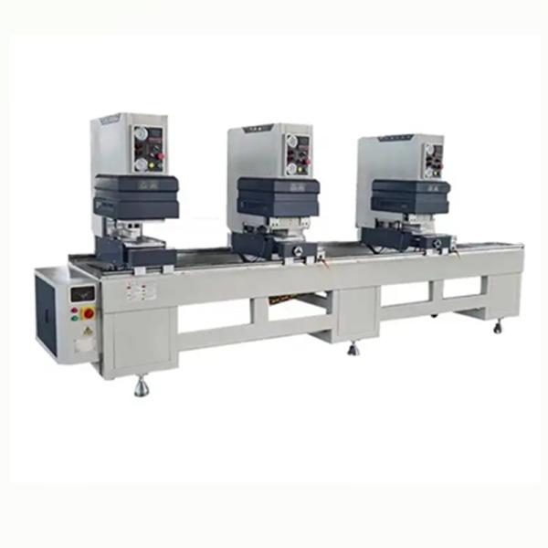 THREE HEAD SEAMLESS WELDING MACHINE FOR PVC WINDOW AND DOOR PROFILES