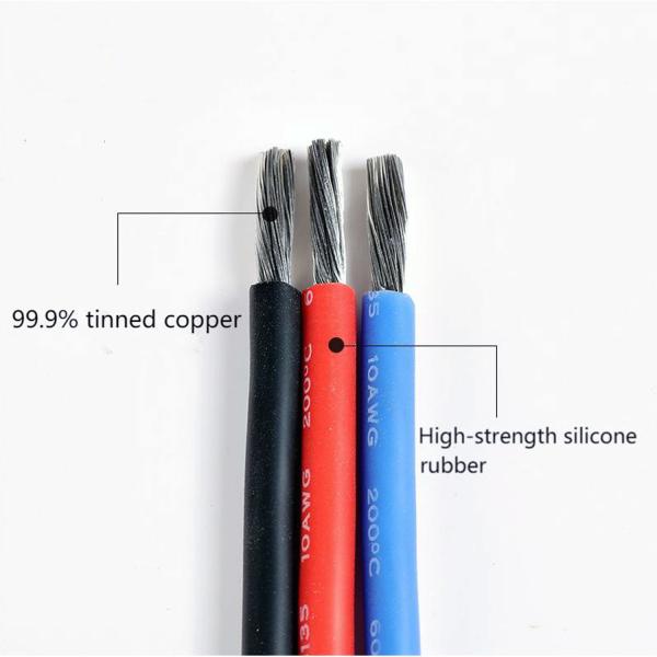 Cabos de alta temperatura de calibre 4 fio de silicone fibra de vidro fio de aquecimento isolado OEM aceito