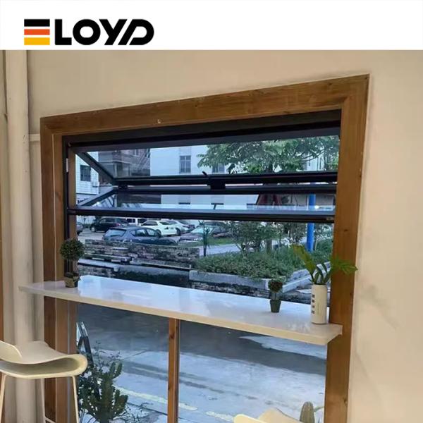 Frameless Aluminum Folding Window with Double Glazed Glass