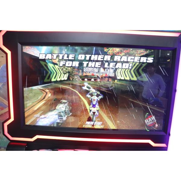 Super Motor Bike Racing Arcade Machine D2400 * W2450 * H2500mm Size 300W Power