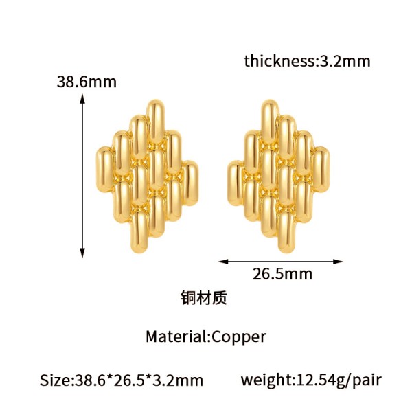 Popular Geometry U-shaped 18K Gold Earrings Water Drop Studs Irregular Hollow Women Earring Wholesale