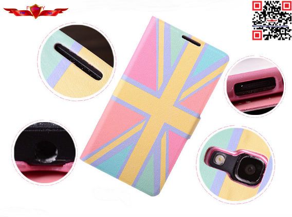 New Fashion Design Brand New PU Flip Leather Cover Case For Huawei C8816 Qualify