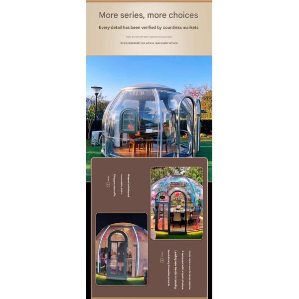 360-degree Panoramic Transparent Outdoor Star Room PC Hotel Bubble Tent for Outdoor Homestay Sun Room