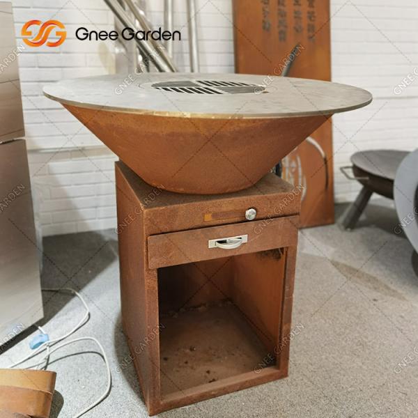 Os amigos da família ASSAM a grade de aço do assado de Brasero da grade de Corten da oxidação exterior de aço