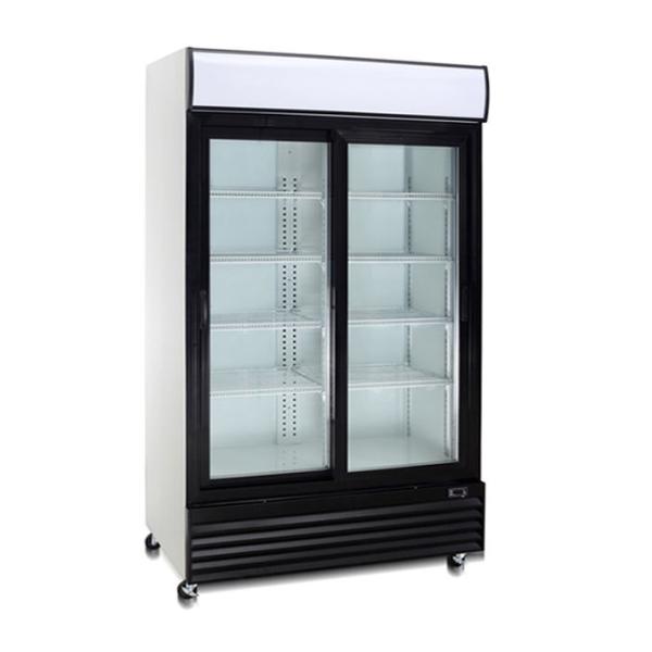 Efficient Cooling 400W 240V Glass Door Beverage Refrigerator