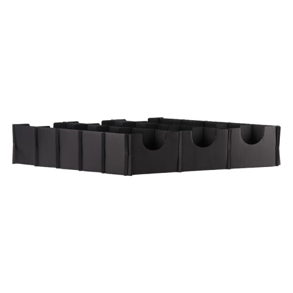 Rectangular PP Corrugated Crates Customized Plastic Partition Boxes Anti Static