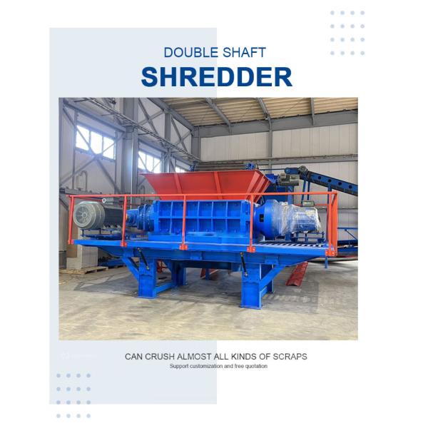 High Capacity Metal Scrap Shredder Double Shaft Box Machine with High Safety Level