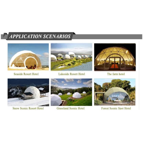 Ультрафиолетоустойчивый коммерческий купольный шатер огнеупорный иглу охладитель купол домашняя форма
