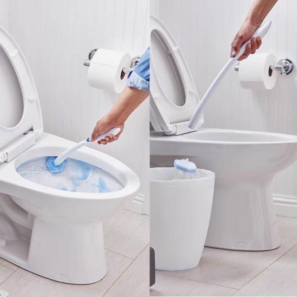 Une brosse à toilettes jetable polyvalente, un nettoyant pour les taches, un nettoyeur de toilettes jetable