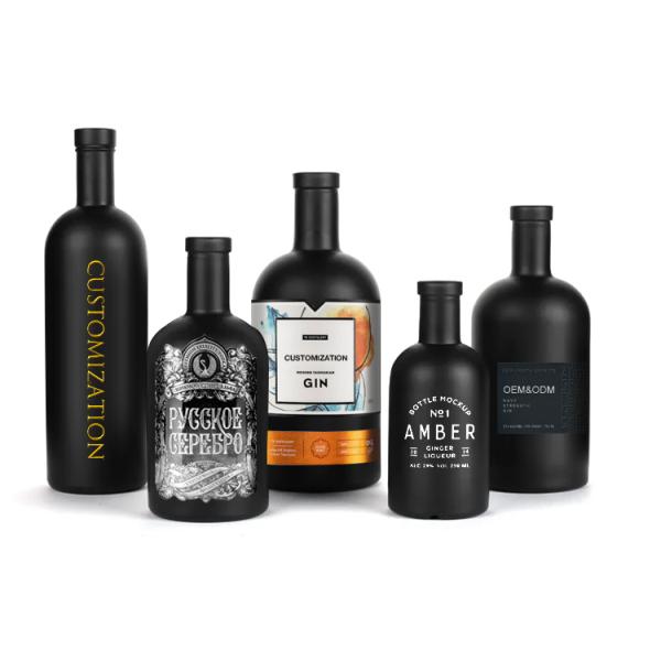 Top-Rated Glass Liquor Bottle 750ml with Embossed Logo and Acceptable Customer's Logo