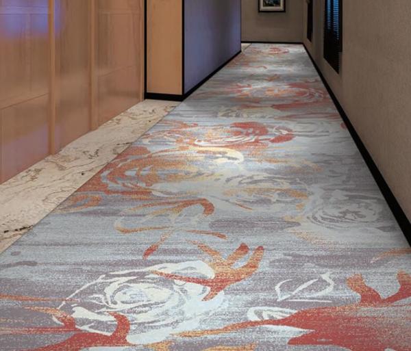 Hotel Full Pave Nylon Commercial Floor Mat Fireproof 4m Width
