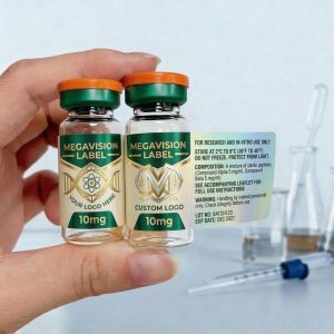 Custom Printed Vial Stickers Labels 3ml 5ml 10ml for Laboratory Research Use Only Strong Adhesive Glass Bottle Packaging Labels