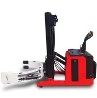 1.5 toneladas 4000 mm empilhador totalmente elétrico com pinça ajustável para manusear tambores de papel ou rolos de tecido