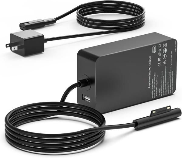High Quality 65W 15V 4A AC Adapter Power Supply for Microsoft Surface Pro7 Book Laptop Charger QC3.0 PD3.0 Function Made ABS