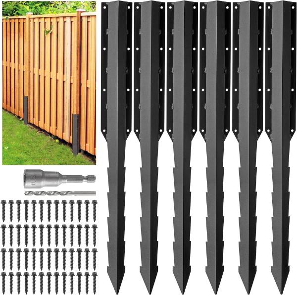 Upgrade Your Fence 12 Gauge Steel 4x4 Fence Post Repair Kit for Tilted or Broken Posts
