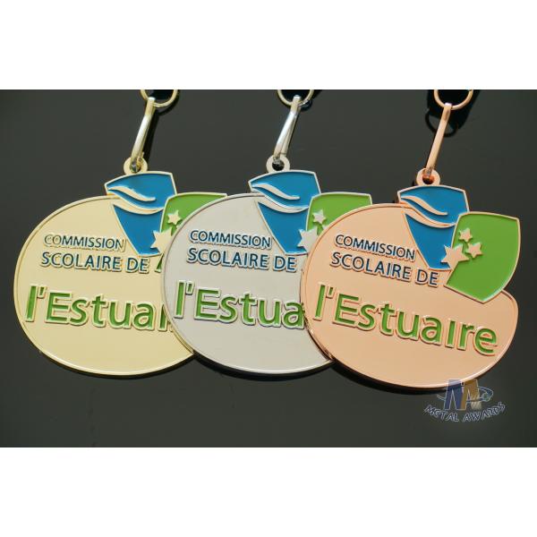 Zinc Alloy Award Coins Medallions Personized Color Filled Smooth Back