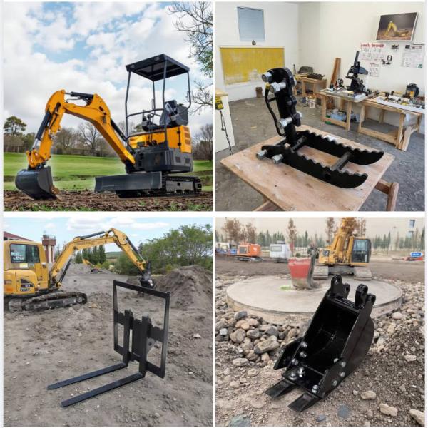 Mini excavadora doméstica de 2.2 toneladas, equipo pequeño para movimiento de tierras, 14.2KW, 2200rpm