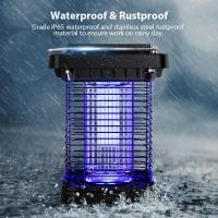 365nm LED Solar Mosquito Killer Lamp Electric Shock For Garden Rural Ecological Farm