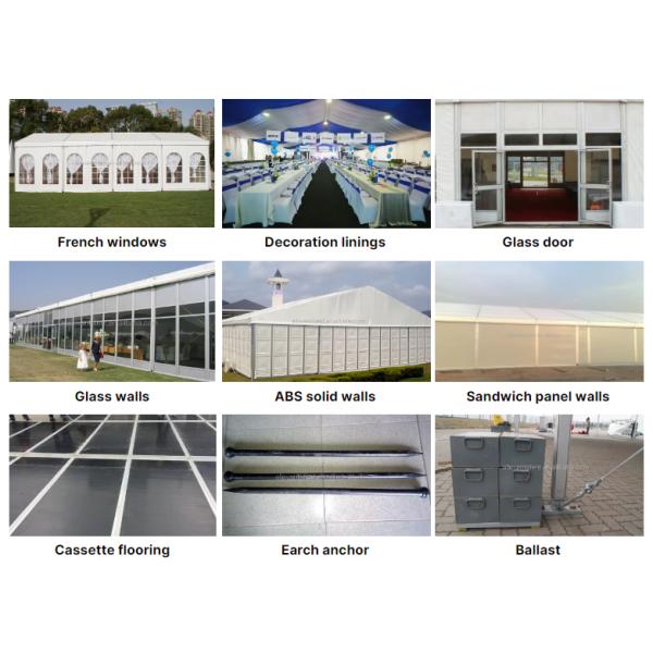 Новый ПВХ ткань Алюминиевая рама коммерческая наружная белая ткань навес палатки с окнами для наружных мероприятий