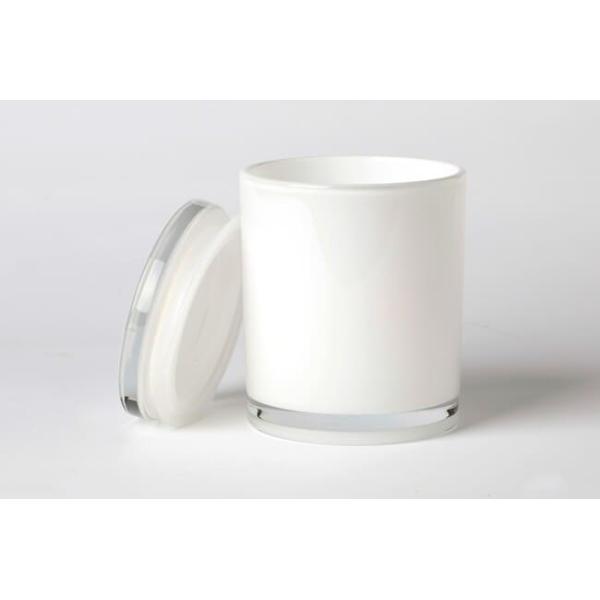 Empty 430ml Glass Cylinder Candle Holders 15 Oz Candle Jars With Lids