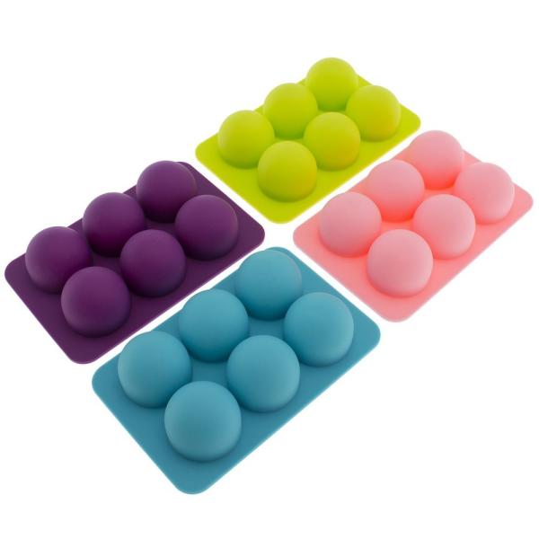 silicone mold kitchen accessories 6-Cavity Round Chocolate Mold SB-069