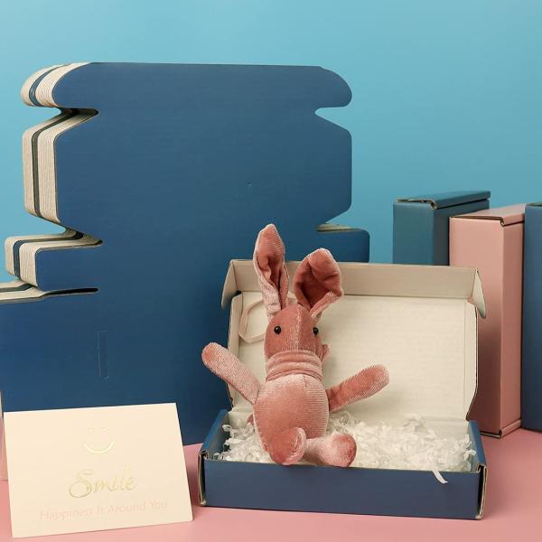 Blue Recyclable Waterproof Cardboard Small Gift Business Packaging Box