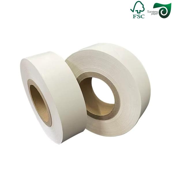 FSC 24gsm 28gsm Food Grade Kraft Paper 32mm 35mm Width For Individual Straw Wrapping