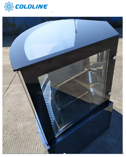 refrigerated corner bakery display case cake cooler with CE/ETL