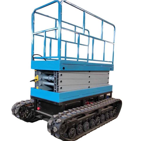 8m 10m 12m Track Electric Lift Hydraulic Mobile Scissor Lift Platform For Outdoor