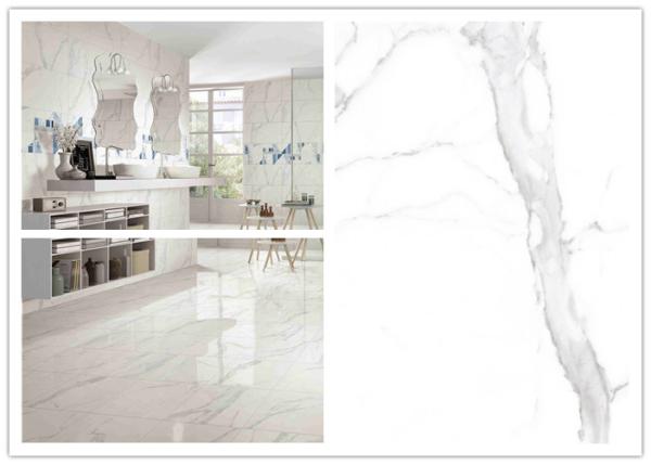 Polished Porcelain Tile Looks Like Marble For Hospital , Metro , Office Building